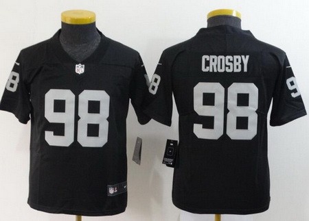 Youth Las Vegas Raiders #98 Maxx Crosby Limited Black Vapor Jersey