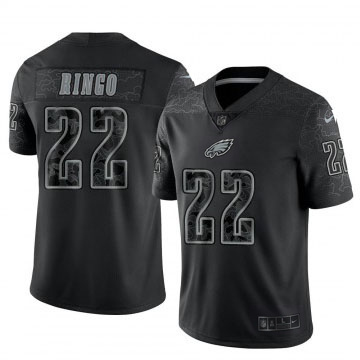 Men's Philadelphia Eagles #22 Kelee Ringo Vapor Limited Reflective Black Nike Stitched NFL Jersey