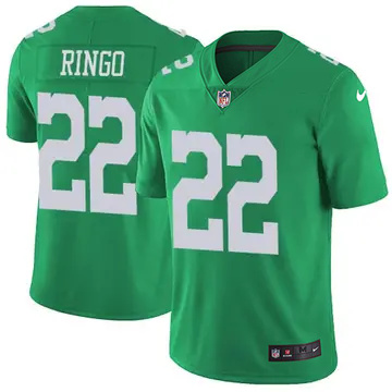 Men's Philadelphia Eagles #22 Kelee Ringo Vapor Limited Color Rush Green Nike Stitched NFL Jersey