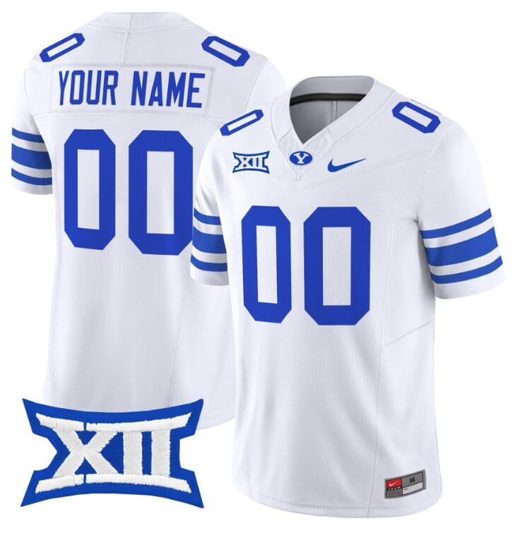 Youth & Toddler Custom BYU Cougars Jersey Name and Number F.U.S.E. Vapor Limited College Football Stitched White