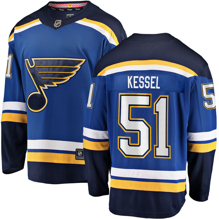 Men's #51 Matt Kessel St. Louis Blues Home Royal Breakaway NHL Jersey by Fanatics