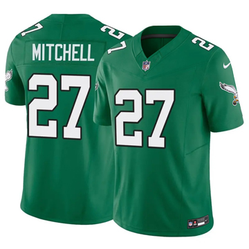 Youth Philadelphia Eagles #27 Quinyon Mitchell Alternate Vapor F.U.S.E. Kelly Green Nike Stitched NFL Jersey