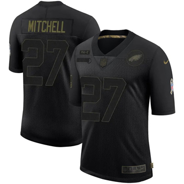 Men's Philadelphia Eagles #27 Quinyon Mitchell Limited 2020 Salute to Service Black Nike Stitched NFL Jersey