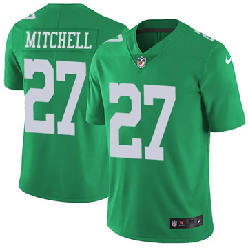 Men's Philadelphia Eagles #27 Quinyon Mitchell Vapor Limited Color Rush Green Nike Stitched NFL Jersey