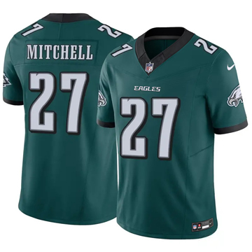 Men's Philadelphia Eagles #27 Quinyon Mitchell Vapor F.U.S.E. Limited Green Nike Stitched NFL Jersey