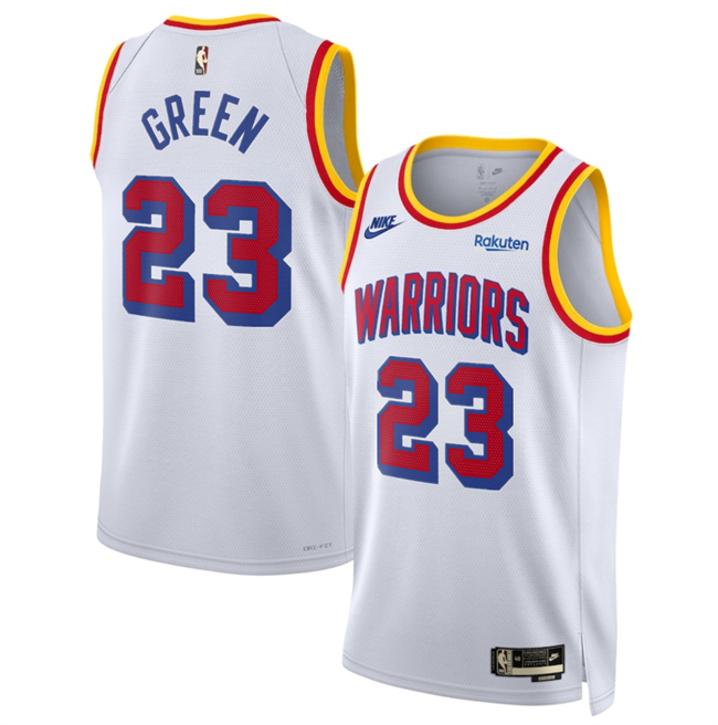 Men's Golden State Warriors #23 Draymond Green White 2024_25 Classic Edition Stitched Basketball Jersey