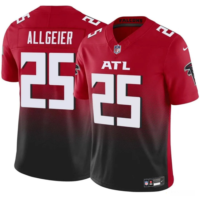 Men's Atlanta Falcons #25 Tyler Allgeier Red Black 2024 F.U.S.E Vapor Untouchable Limited Stitched Football Jersey