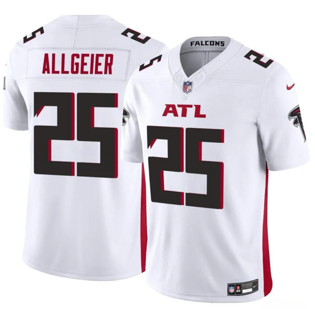 Men's Atlanta Falcons #25 Tyler Allgeier White 2024 F.U.S.E Vapor Untouchable Limited Stitched Football Jersey