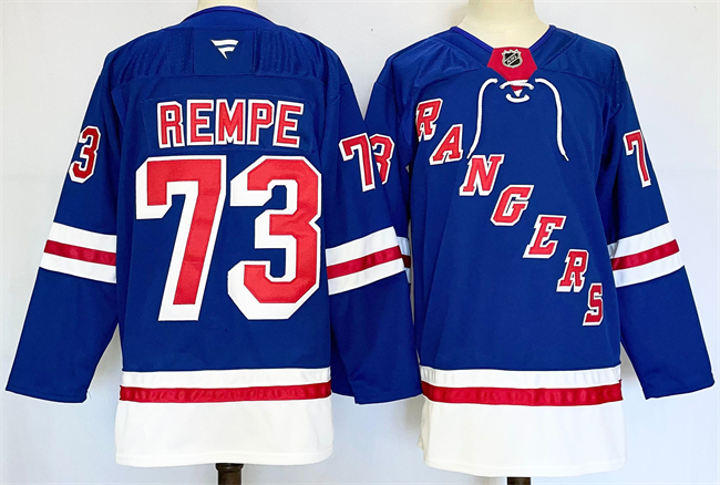 Men's New York Rangers #73 Matt Rempe Royal 2024-25 Home Stitched Hockey Jersey