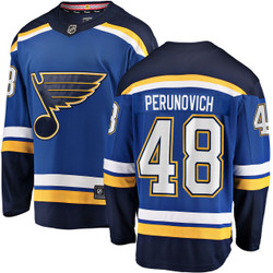 Men's Fanatics Scott Perunovich St. Louis Blues Home Breakaway Jersey