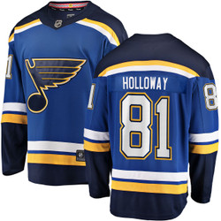 Men's Fanatics Dylan Holloway St. Louis Blues Home Breakaway Jersey