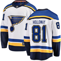 Men's Fanatics Dylan Holloway St. Louis Blues Away Breakaway Jersey