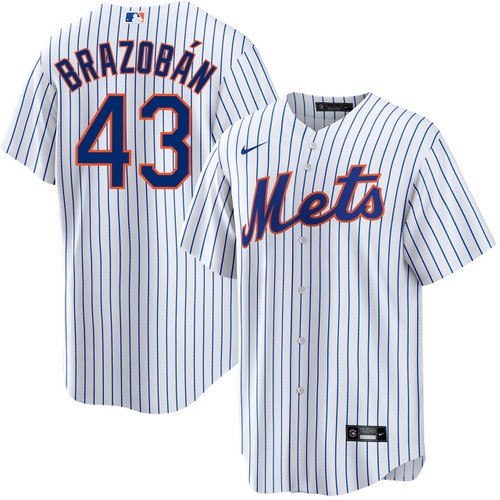 Men's Nike Huascar Brazoban New York Mets Home White Jersey