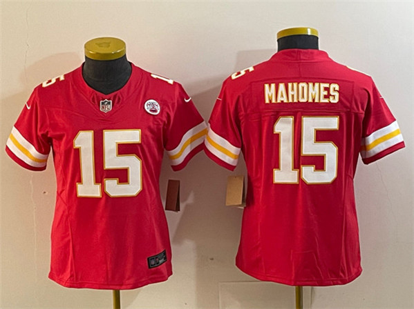 Women's Kansas City Chiefs #15 Patrick Mahomes Red 2023 F.U.S.E. Vapor Untouchable Limited Football Stitched Jersey(Run Small)