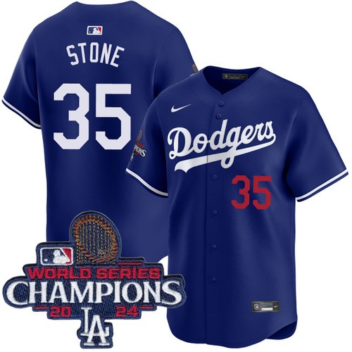 Men's Gavin Stone Los Angeles Dodgers Nike Alternate Royal Limited World Series Champions Jersey