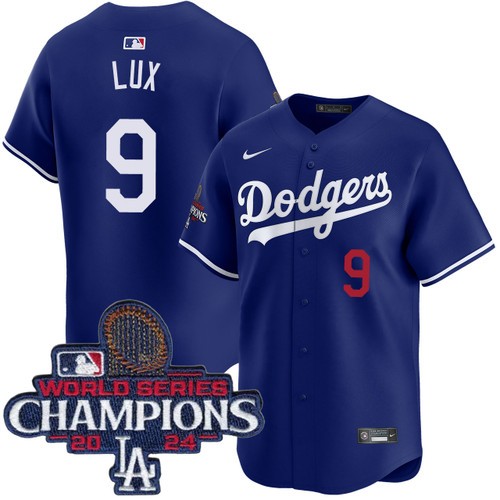 Men's Gavin Lux Los Angeles Dodgers Nike Alternate Royal Limited World Series Champions Jersey