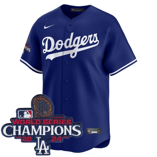 Men's Los Angeles Dodgers Blank Nike Alternate Royal Limited World Series World Series Champions Jersey