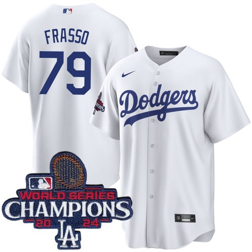 Youth Nick Frasso Los Angeles Dodgers Nike Home White World Series Champions Jersey