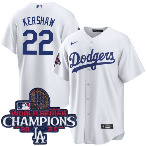 Youth Clayton Kershaw Los Angeles Dodgers Nike Home White World Series Champions Jersey