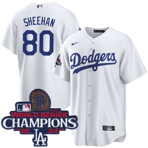 Youth Emmet Sheehan Los Angeles Dodgers Nike Home White World Series Champions Jersey