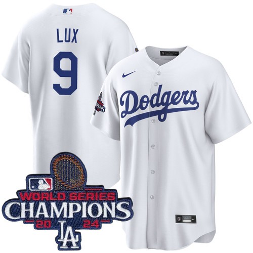 Youth Gavin Lux Los Angeles Dodgers Nike Home White World Series Champions Jersey