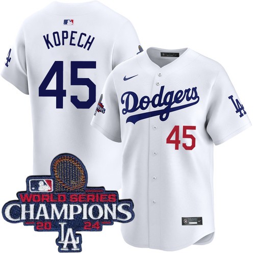 Youth Michael Kopech Los Angeles Dodgers Nike Home White Limited World Series Champions Jersey