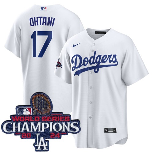 Youth Shohei Ohtani Los Angeles Dodgers Nike Home White World Series Champions Jersey by NIKE