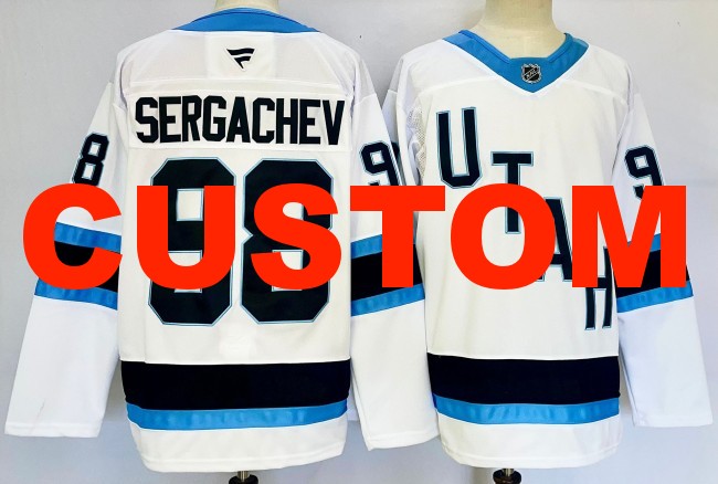 Men's Utah Hockey Club ACTIVE PLAYER Custom Fanatics White Stitched NHL Jersey