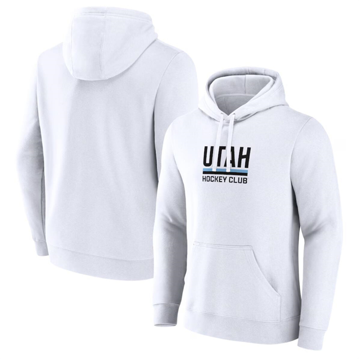 Men's Utah Hockey Club White Secondary Logo Pullover Hoodie