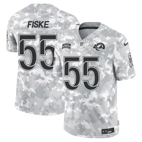 Men's Los Angeles Rams #55 Braden Fiske Vapor Limited 2024 Salute to Service Arctic Camo Stitched Football Jersey