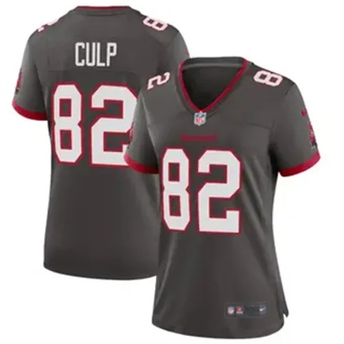 Women's Tampa Bay Buccaneers Nike #82 Devin Culp Vapor Limited Pewter Stitched NFL Jersey