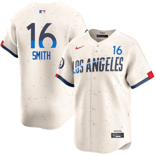 Men's Will Smith Los Angeles Dodgers Nike Cream 2024 City Connect Limited Stitched MLB Jersey