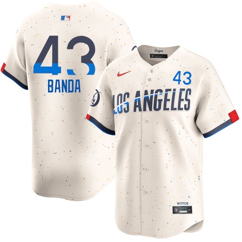 Men's Anthony Banda Los Angeles Dodgers Nike Cream 2024 City Connect Limited Stitched MLB Jersey