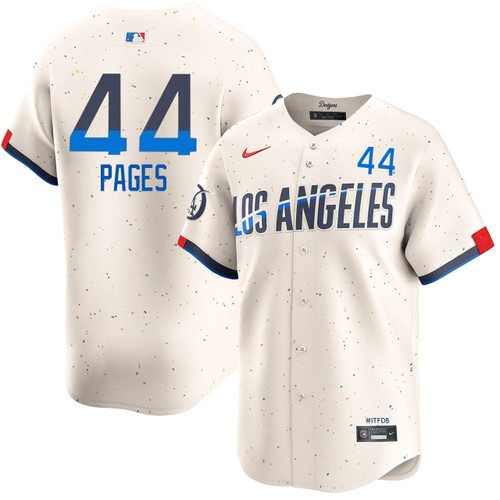 Men's Andy Pages Los Angeles Dodgers Nike Cream 2024 City Connect Limited Stitched MLB Jersey