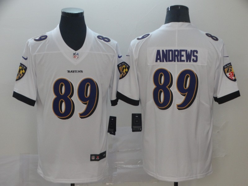 Youth Baltimore Ravens #89 Mark Andrews White Vapor Untouchable Limited NFL Jersey