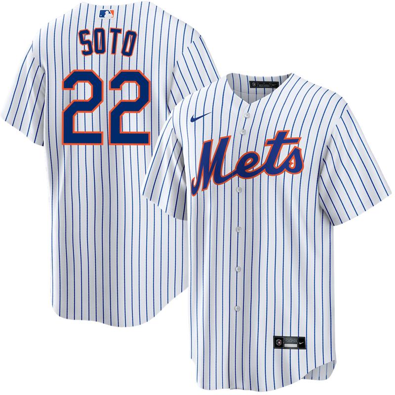 Men's New York Mets #22 Juan Soto Home White Nike Stitched Baseball MLB Jersey