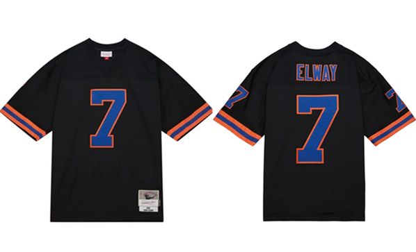 Men's Denver Broncos ACTIVE PLAYER Custom Black 1990 Throwback Stitched Football Jersey