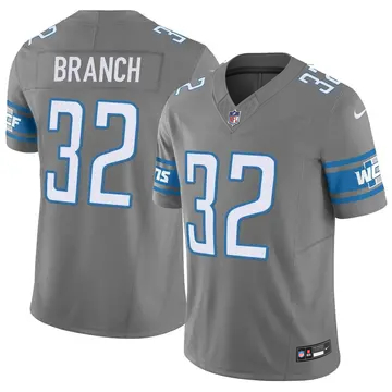 Men's Detroit Lions #32 Brian Branch Vapor F.U.S.E. Limited Color Rush Grey Nike Stitched NFL Jersey