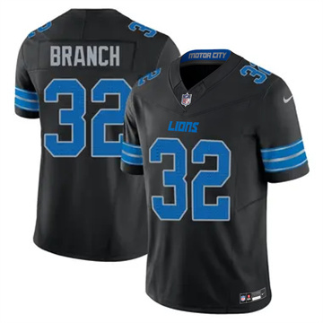 Men's Detroit Lions #32 Brian Branch Vapor F.U.S.E. Limited Black Nike Stitched NFL Jersey