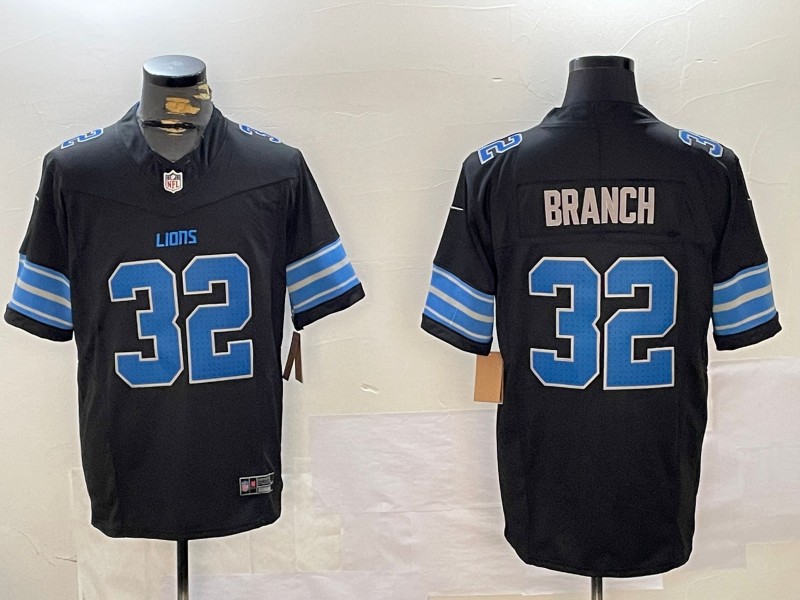 Men's Detroit Lions #32 Brian Branch Black F.U.S.E. Vapor Limited Nike Stitched NFL Jersey