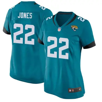 Women's Jacksonville Jaguars #22 Jarrian Jones Vapor Limited Teal Nike Stitched NFL Jersey