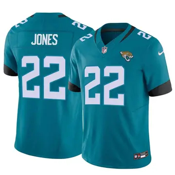 Men's Jacksonville Jaguars #22 Jarrian Jones Vapor F.U.S.E. Limited Teal Nike Stitched NFL Jersey