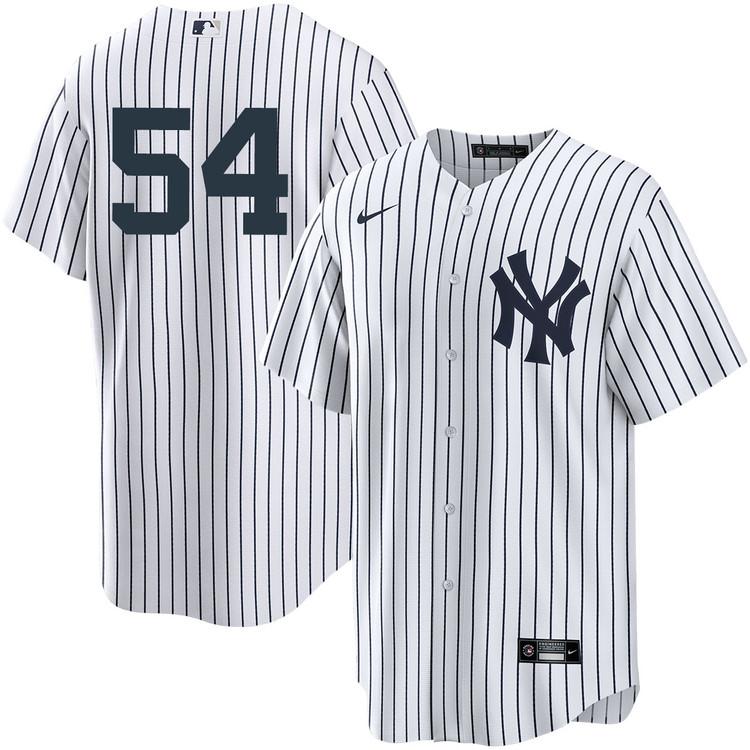 Youth New York Yankees #54 Max Fried Home White Without Name Stitched Cool Base Nike Player Jersey