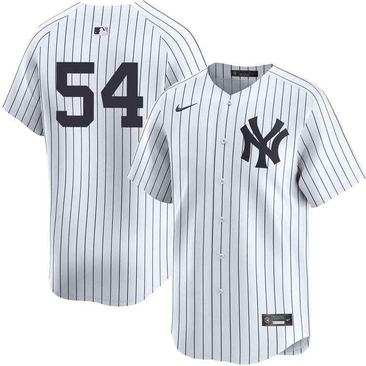 Youth New York Yankees #54 Max Fried Home White Without Name Stitched Nike Limited Player Jersey