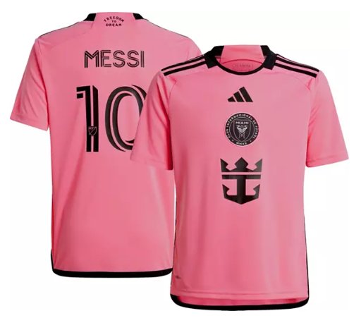 Youth Inter Miami CF 2024 Lionel Messi Jersey #10 Primary Replica Soccer Pink