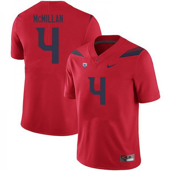 Men's Nike Tetairoa McMillan Jersey Red #4 Arizona Wildcats College Football Stitched