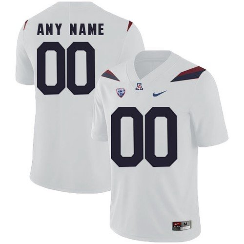 Men's Youth Nike Custom Arizona Wildcats Jersey Name and Number NCAA College Football White