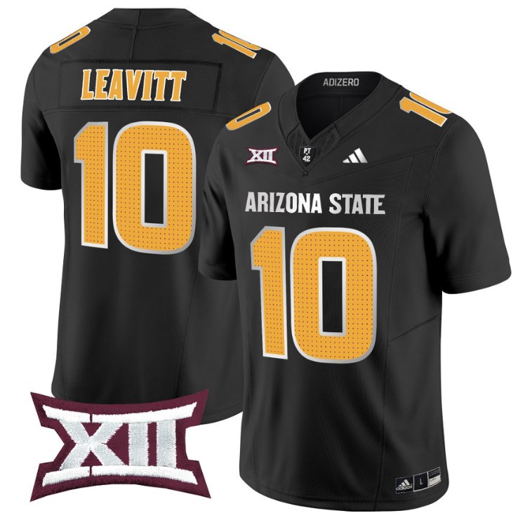 Men's Adidas Sam Leavitt Jersey #10 Arizona State Sun Devils 2024 Vapor Limited Black