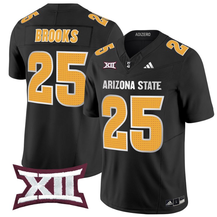 Men's Adidas DeCarlos Brooks Jersey #25 Arizona State Sun Devils 2024 Vapor Limited Black