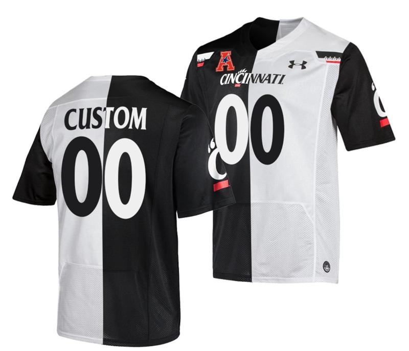 Men's Custom Cincinnati Bearcats Jersey Name and Number NCAA College Football Black White